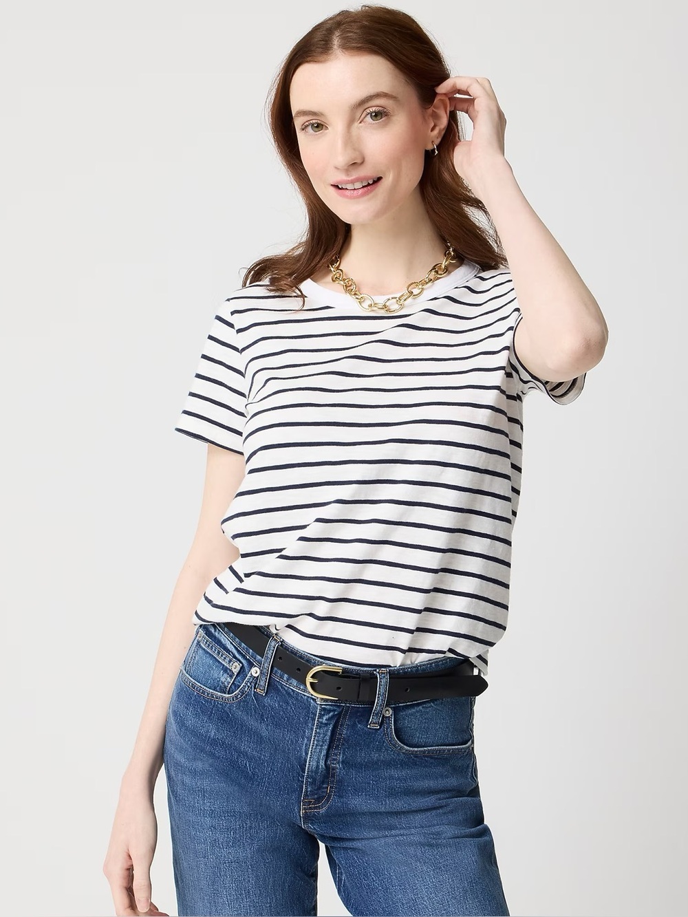 J. Crew Girlfriend Crewneck Tee XL